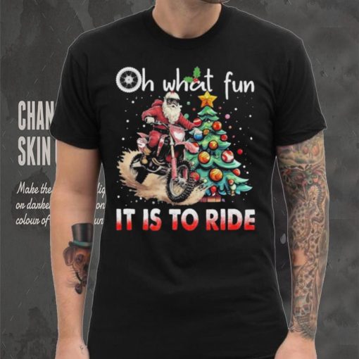 Oh What Fun It Is To Ride Christmas Dirt Bike Motocross Christmas Tree Shirt