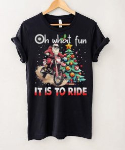 Oh What Fun It Is To Ride Christmas Dirt Bike Motocross Christmas Tree Shirt