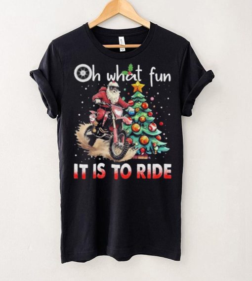 Oh What Fun It Is To Ride Christmas Dirt Bike Motocross Christmas Tree Shirt