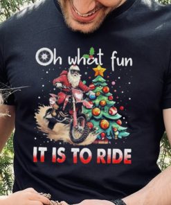 Oh What Fun It Is To Ride Christmas Dirt Bike Motocross Christmas Tree Shirt