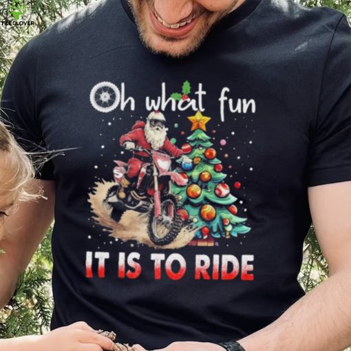 Oh What Fun It Is To Ride Christmas Dirt Bike Motocross Christmas Tree Shirt