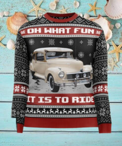 Oh What Fun It Is To Ride For Men Personalized Photo Ugly Sweater