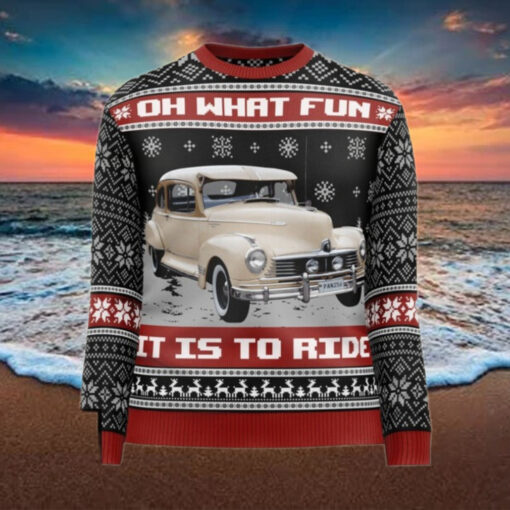 Oh What Fun It Is To Ride For Men Personalized Photo Ugly Sweater