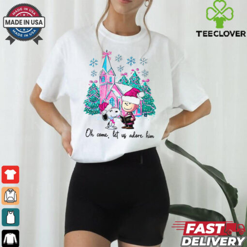 Oh come, let us adore him christmas shirt