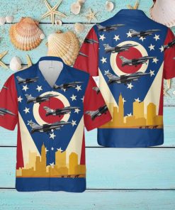 Ohio Air National Guard 112th Fighter Squadron General Dynamics F 16D Block 42F Fighting Falcon 89 2165 Hawaiian Shirt