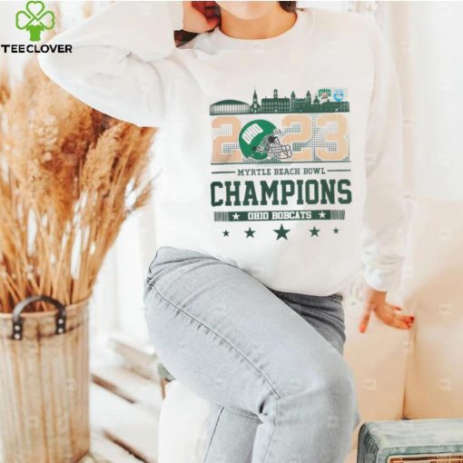 Ohio Bobcats 2023 Myrtle Beach Bowl Champions Helmet hoodie, sweater, longsleeve, shirt v-neck, t-shirt