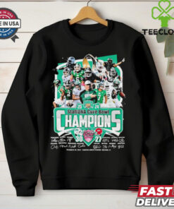 Ohio Bobcats 2024 StaffDNA Cure Bowl Champions signatures shirt