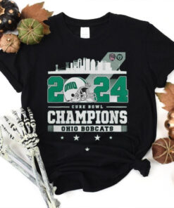 Ohio Bobcats Celebrating Staff DNA Cure Bowl 2024 Champions T Shirt