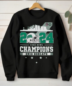 Ohio Bobcats Celebrating Staff DNA Cure Bowl 2024 Champions T Shirt