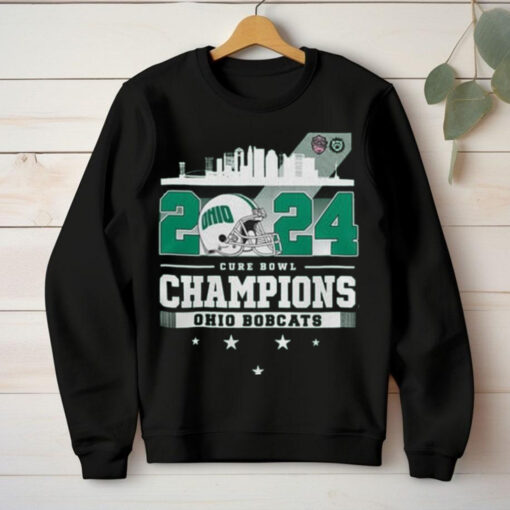 Ohio Bobcats Celebrating Staff DNA Cure Bowl 2024 Champions T Shirt