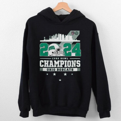 Ohio Bobcats Celebrating Staff DNA Cure Bowl 2024 Champions T Shirt