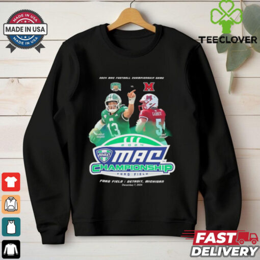 Ohio Bobcats vs Miami RedHawks 2024 MAC Football Championship Game Ford Field Hoodie T Shirt