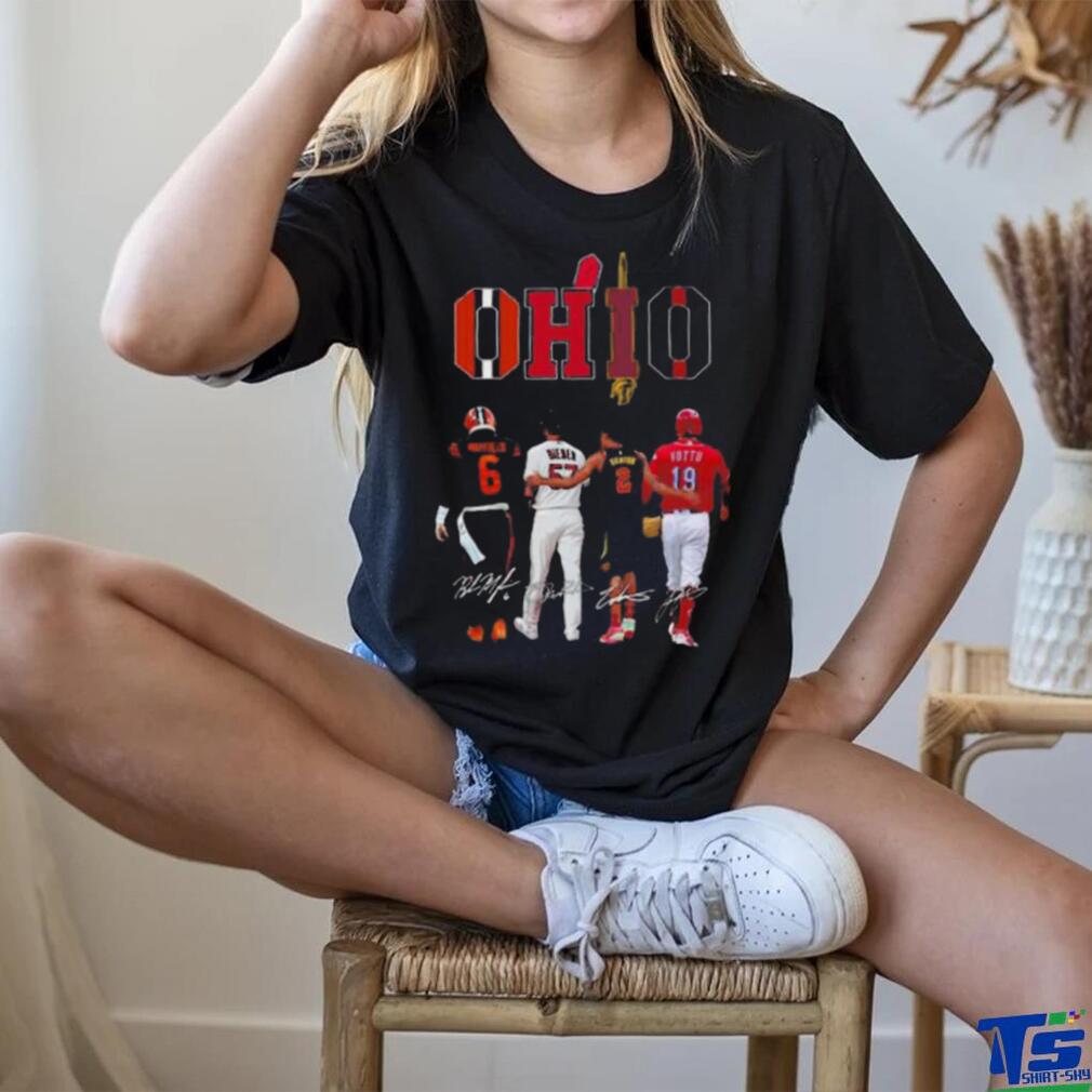 Ohio Sport Cleveland Browns Cincinnati Reds Cincinnati Bengals Cleveland Cavaliers Signatures 2023 Shirt Ohio Sport Cleveland Browns Cincinnati Reds Cincinnati Bengals Cleveland Cavaliers Signatures 2023 Shirt