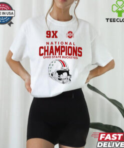 Ohio State 9x National Champions helmet shirt