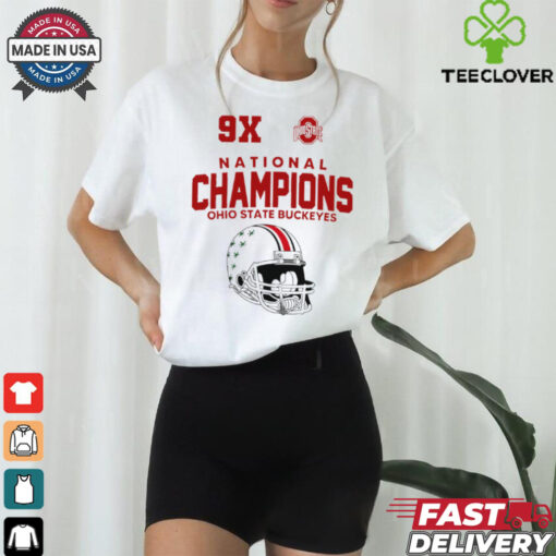 Ohio State 9x National Champions helmet shirt