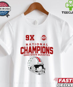 Ohio State 9x National Champions helmet shirt