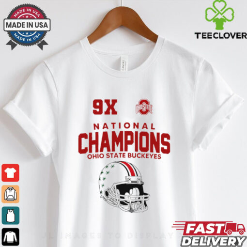 Ohio State 9x National Champions helmet shirt