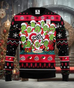 Ohio State Buckeyes 12 Grinch Xmas Day Christmas Ugly Sweater