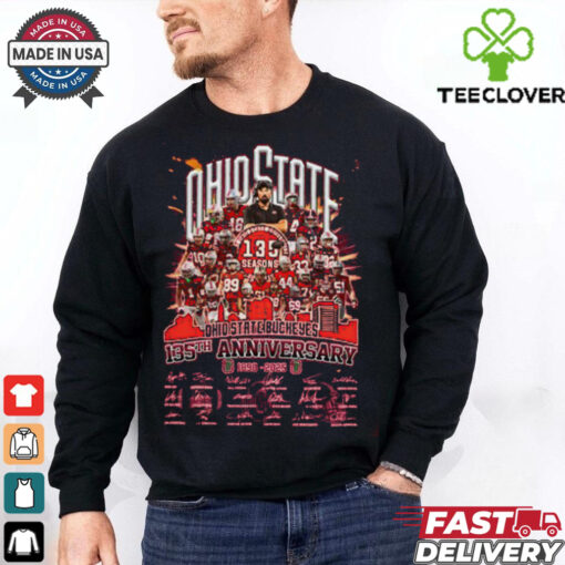 Ohio State Buckeyes 135th Anniversary 1890 2025 Football History  Fan Favorite T Shirt