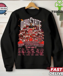 Ohio State Buckeyes 135th Anniversary 1890-2025 Football History Fan Favorite T-Shirt with a bold commemorative design, perfect for Buckeyes fans.