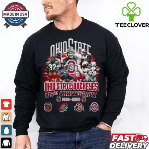 Ohio State Buckeyes 135th Anniversary 1890 2025 Rose Bowl Champions  Fan Favorite T Shirt