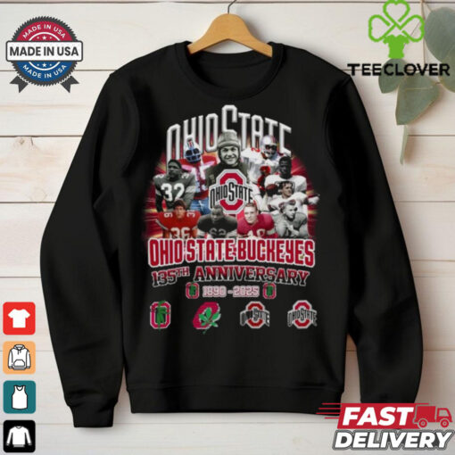 Ohio State Buckeyes 135th Anniversary 1890 2025 Rose Bowl Champions  Fan Favorite T Shirt