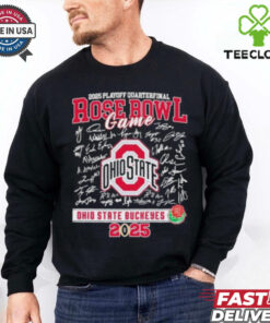 Ohio State Buckeyes 2024 Rose Bowl Game Signatures Roster Shirt