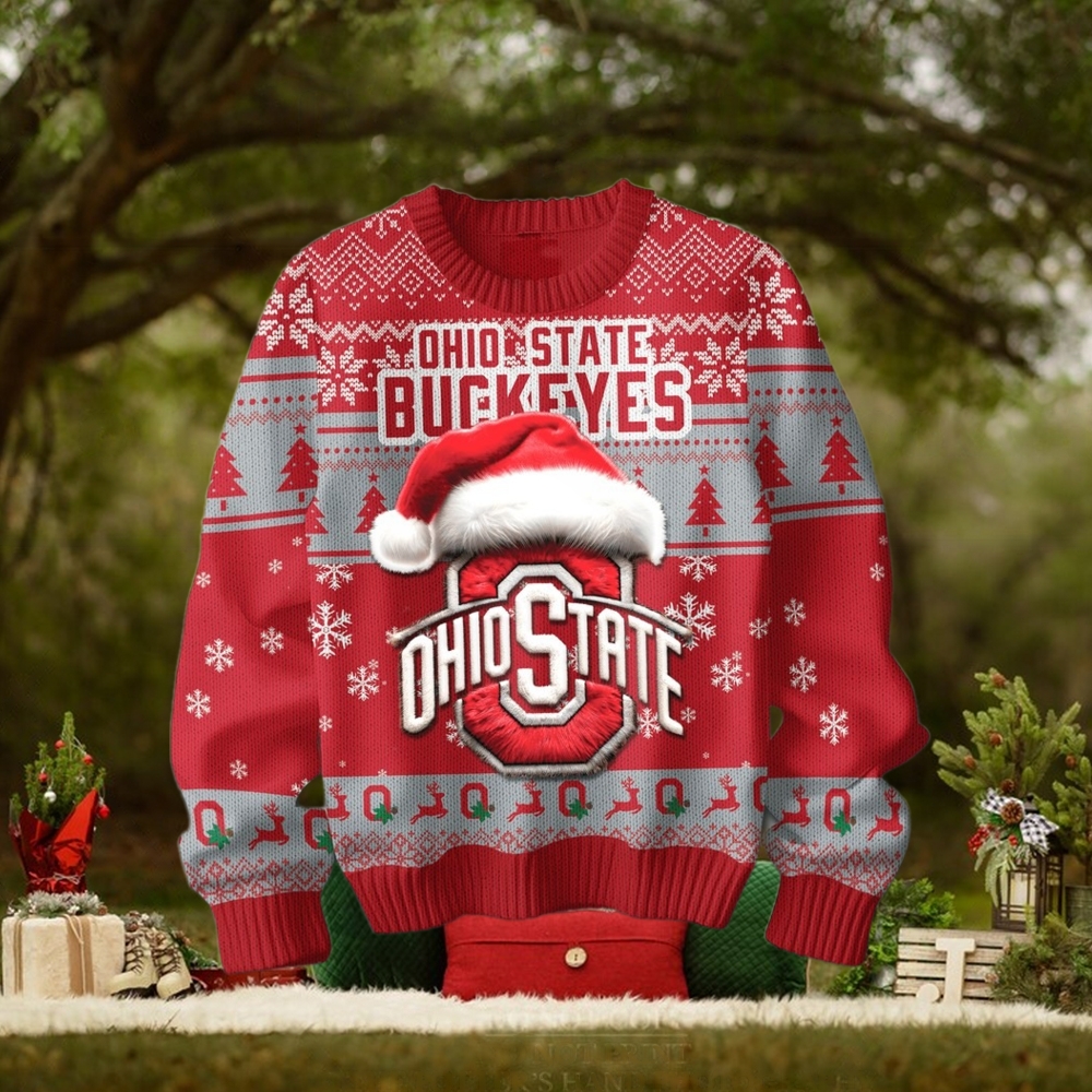 Ohio State Buckeyes 2024 Ugly Christmas Sweater Ohio State Buckeyes 2024 Ugly Christmas Sweater