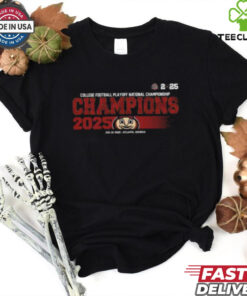 Ohio State Buckeyes 2025 College Football Playoff National Championship Champions Mascot Text Logo Vintage T Shirt