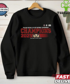 Ohio State Buckeyes 2025 College Football Playoff National Championship Champions Mascot Text Logo Vintage T Shirt