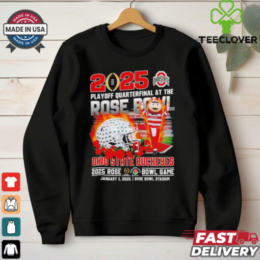 Ohio State Buckeyes 2025 Playoff Quarterfinal At The Rose Bowl shirt