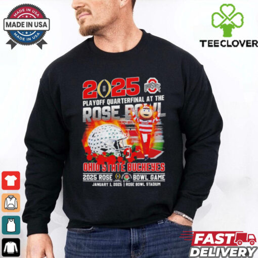 Ohio State Buckeyes 2025 Playoff Quarterfinal At The Rose Bowl shirt