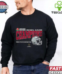 Ohio State Buckeyes 2025 Rose Bowl Game Champions College Football Playoff Quarterfinal Vintage Style With Helmet Unisex T Shirt