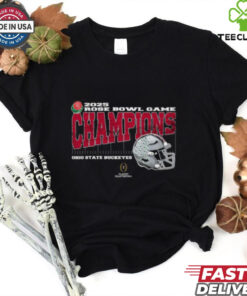 Ohio State Buckeyes 2025 Rose Bowl Game Champions College Football Playoff Quarterfinal Vintage Style With Helmet Unisex T Shirt