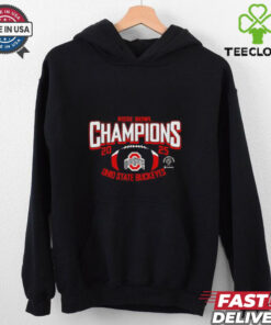 Ohio State Buckeyes 2025 Rose Bowl Game Champions T-shirt, featuring bold championship design, unisex fit, Ohio State football fan gear, Rose Bowl victory shirt.