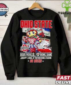 Ohio State Buckeyes 2025 Rose Bowl Game Go Bucks mascot shirt