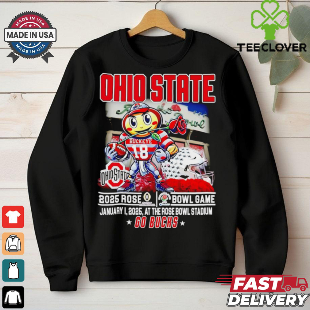 Ohio State Buckeyes 2025 Rose Bowl Game Go Bucks mascot shirt Ohio State Buckeyes 2025 Rose Bowl Game Go Bucks mascot shirt