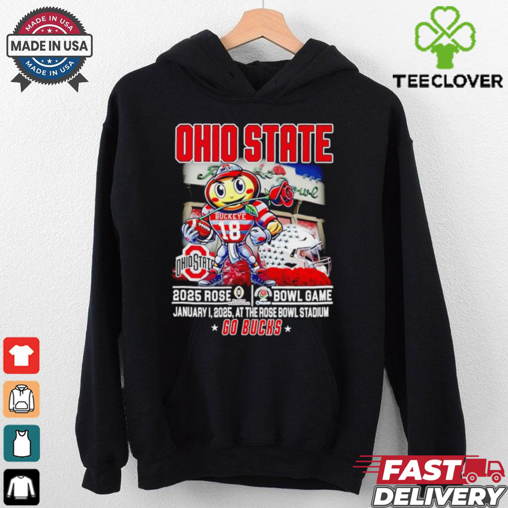 Ohio State Buckeyes 2025 Rose Bowl Game Go Bucks mascot shirt Ohio State Buckeyes 2025 Rose Bowl Game Go Bucks mascot shirt