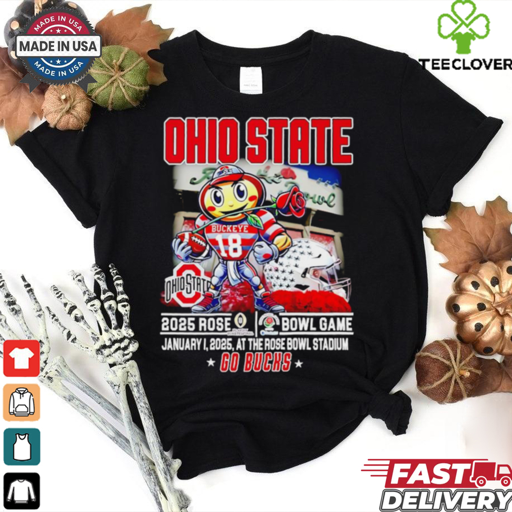 Ohio State Buckeyes 2025 Rose Bowl Game Go Bucks mascot shirt Ohio State Buckeyes 2025 Rose Bowl Game Go Bucks mascot shirt