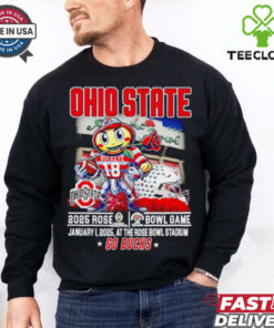 Ohio State Buckeyes 2025 Rose Bowl Game Go Bucks mascot shirt