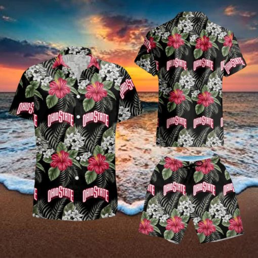 Ohio State Buckeyes Aloha Shirt Hawaiian Summer Hawaiian Shirt And Short