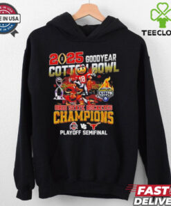 Ohio State Buckeyes Beat Texas Longhorns 2025 Goodyear Cotton Bowl Classic Champions on january 10 2025 mascot shirt