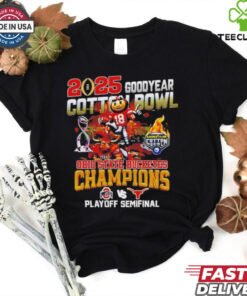 Ohio State Buckeyes Beat Texas Longhorns 2025 Goodyear Cotton Bowl Classic Champions on january 10 2025 mascot shirt