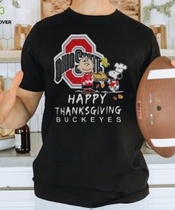 Ohio State Buckeyes Charlie Brown And Snoopy Happy Thanksgiving Shirt