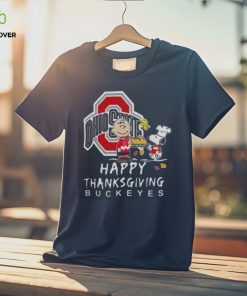 Ohio State Buckeyes Charlie Brown And Snoopy Happy Thanksgiving Shirt