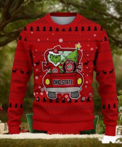 Ohio State Buckeyes Christmas Sweater Grinch Driving Funny Gift Fans