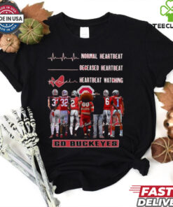 Ohio State Buckeyes Crazy Heartbeat Watching Them Playing 2024 signatures T Shirt