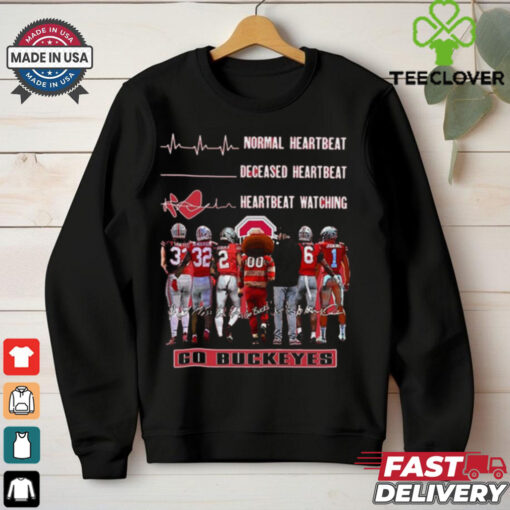 Ohio State Buckeyes Crazy Heartbeat Watching Them Playing 2024 signatures T Shirt