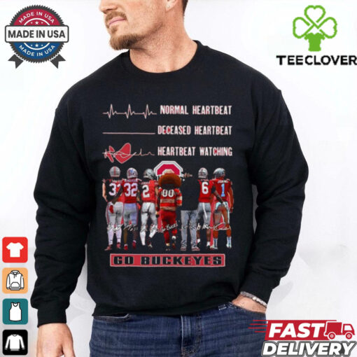 Ohio State Buckeyes Crazy Heartbeat Watching Them Playing 2024 signatures T Shirt