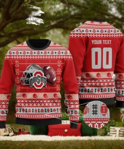 Ohio State Buckeyes Customs Ugly Christmas Wool Knitted Sweater